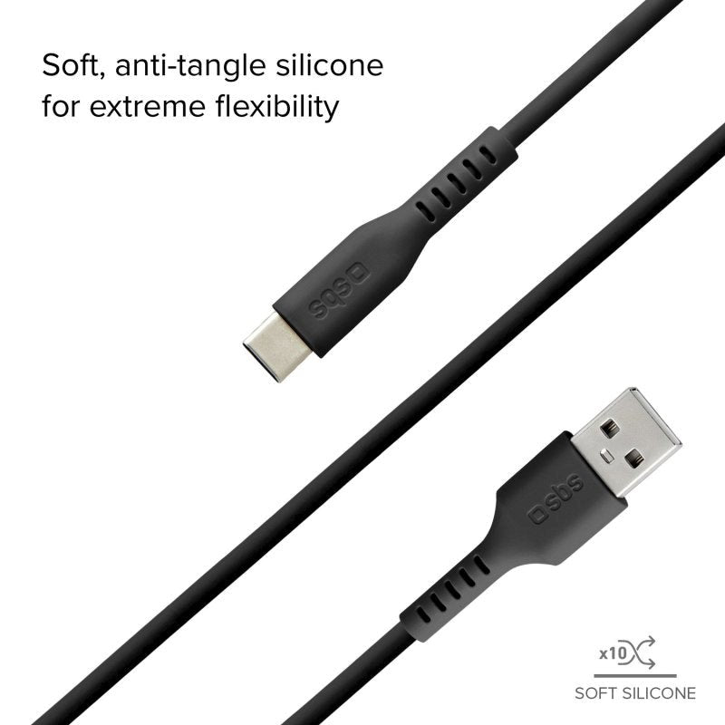 SBS USB-C Kabel - 1.5 Meter - 480 Mbit/s - Sort