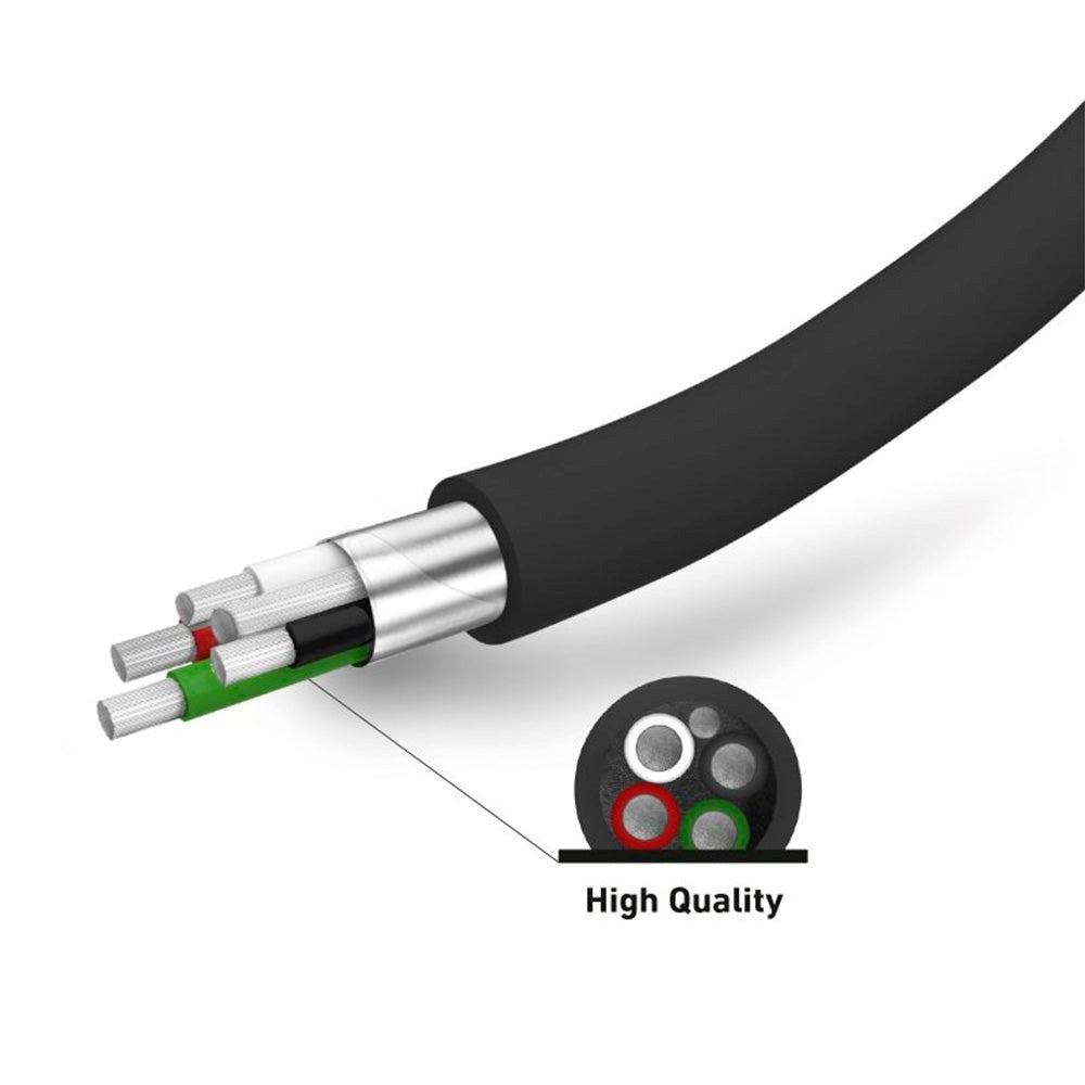 SBS 10W Biloplader Kit m. 2 x USB-A & USB-C Kabel - Sort
