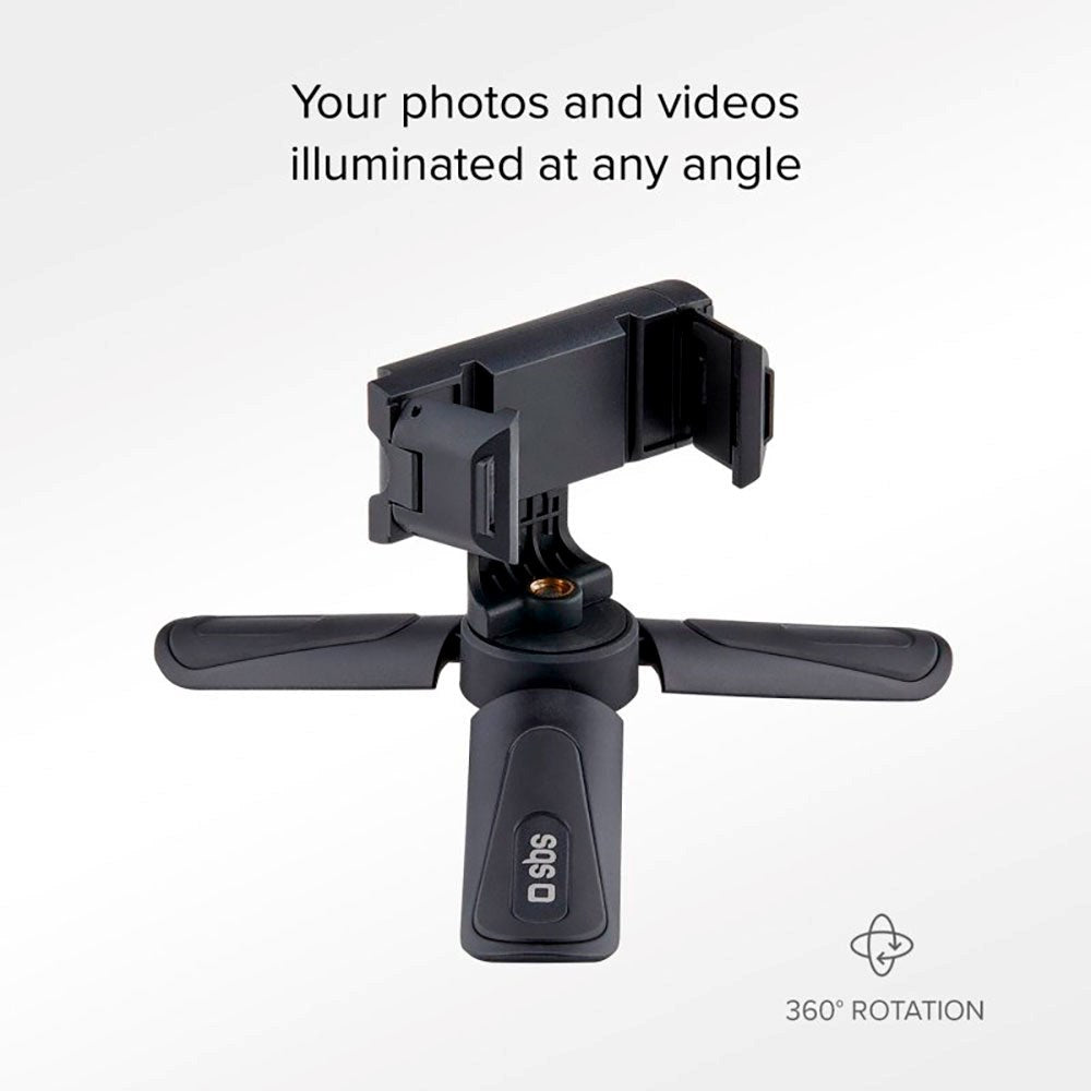 SBS Tripod Pro til Smartphone - Maks Mobil: 55 - 88mm - Sort