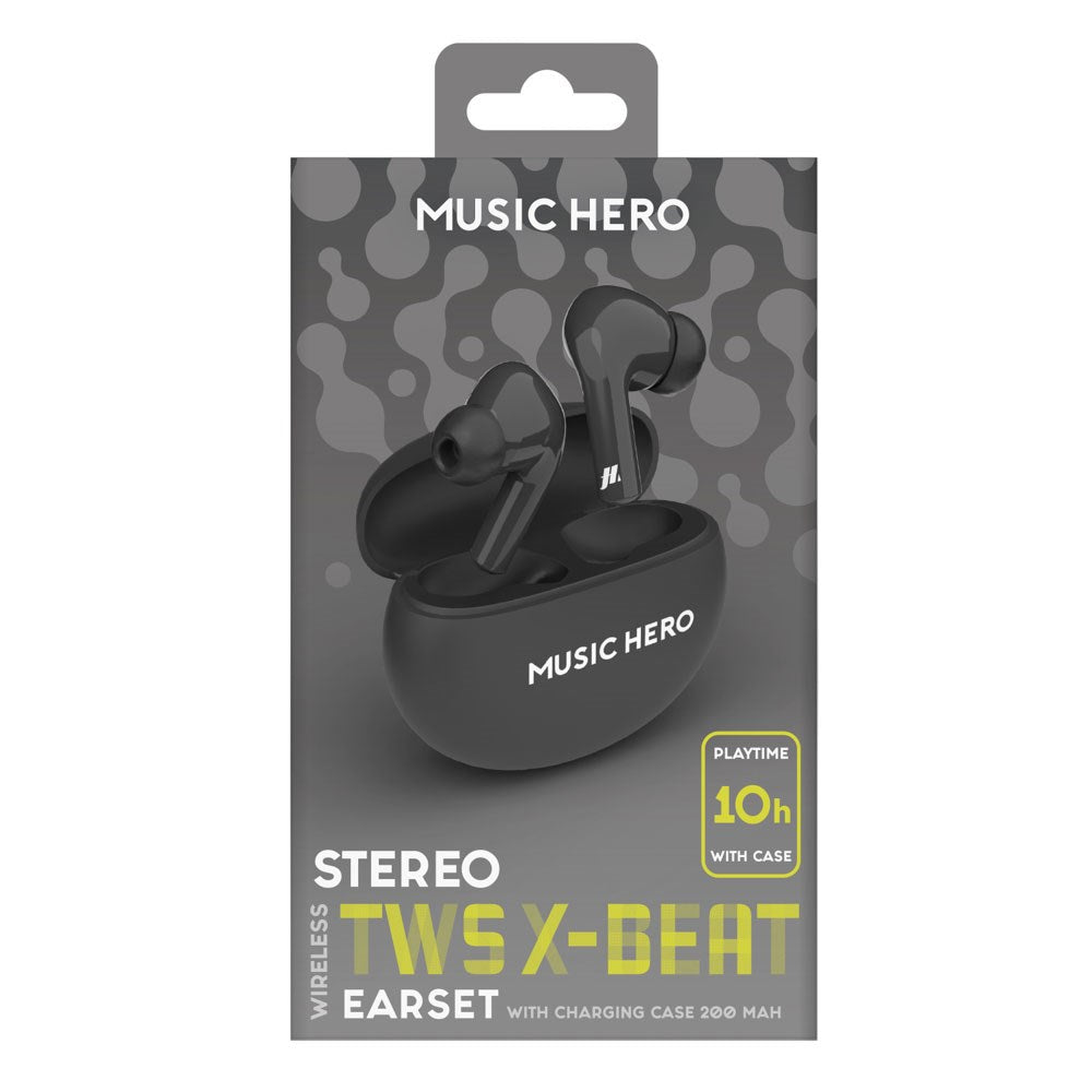MUSIC HERO X-BEAT True Wireless In-Ear Høretelefoner - Sort