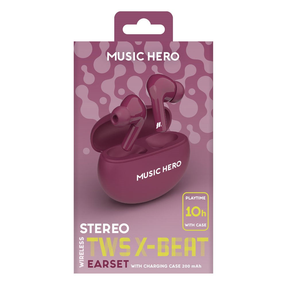 MUSIC HERO X-BEAT True Wireless In-Ear Høretelefoner - Lilla