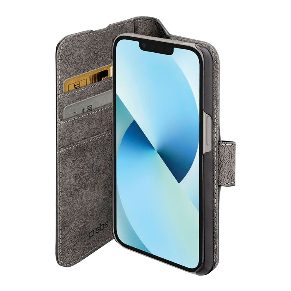 SBS iPhone 14 / 13 Wallet Stand Cover - Sort