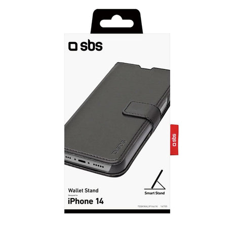 SBS iPhone 14 / 13 Wallet Stand Cover - Sort