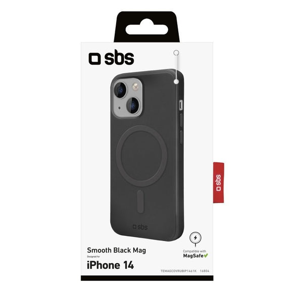 SBS iPhone 14 / 13 Smooth Mag Cover - MagSafe Kompatibel - Sort