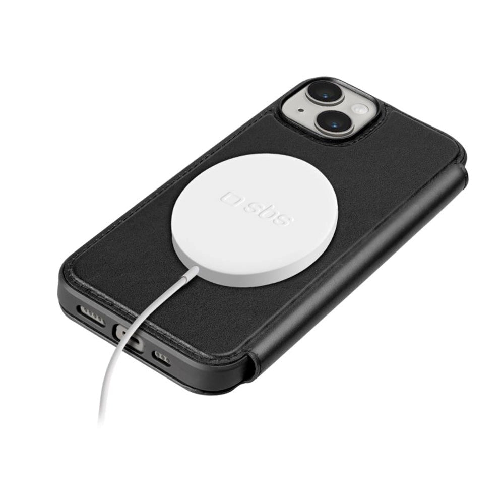 SBS iPhone 14 / 13 Wallet Mag Cover - MagSafe Kompatibel - Sort