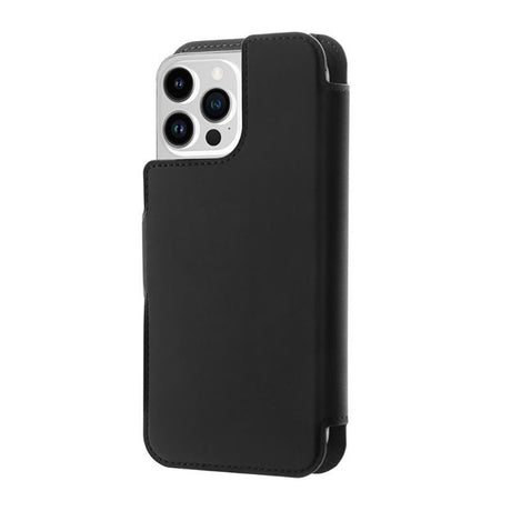 iPhone 14 Pro / 13 Pro Puro Folio Flip Cover med Kortholder - MagSafe Kompatibel - Sort
