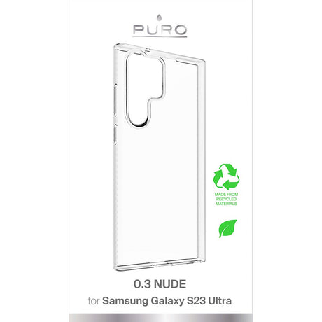 Samsung Galaxy S23 Ultra Puro "NUDE" Ultra Slim Cover 0.3 mm. Gennemsigtig