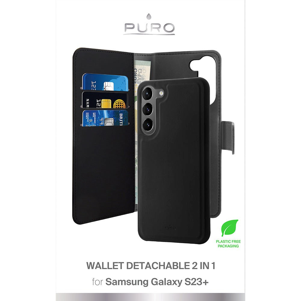 Samsung Galaxy S23+ (Plus) Puro Cover Wallet Detachable 2-In-1 Sort