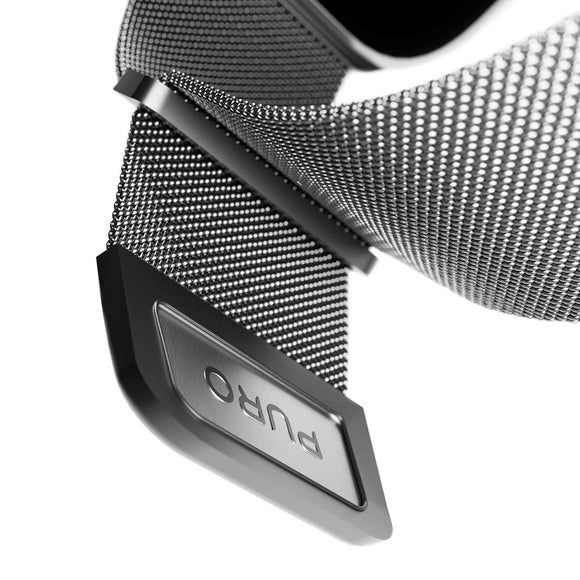 Apple Watch (38/40/SE/41/42mm) Puro MILANESE Rustfri Stål Urrem - Argento