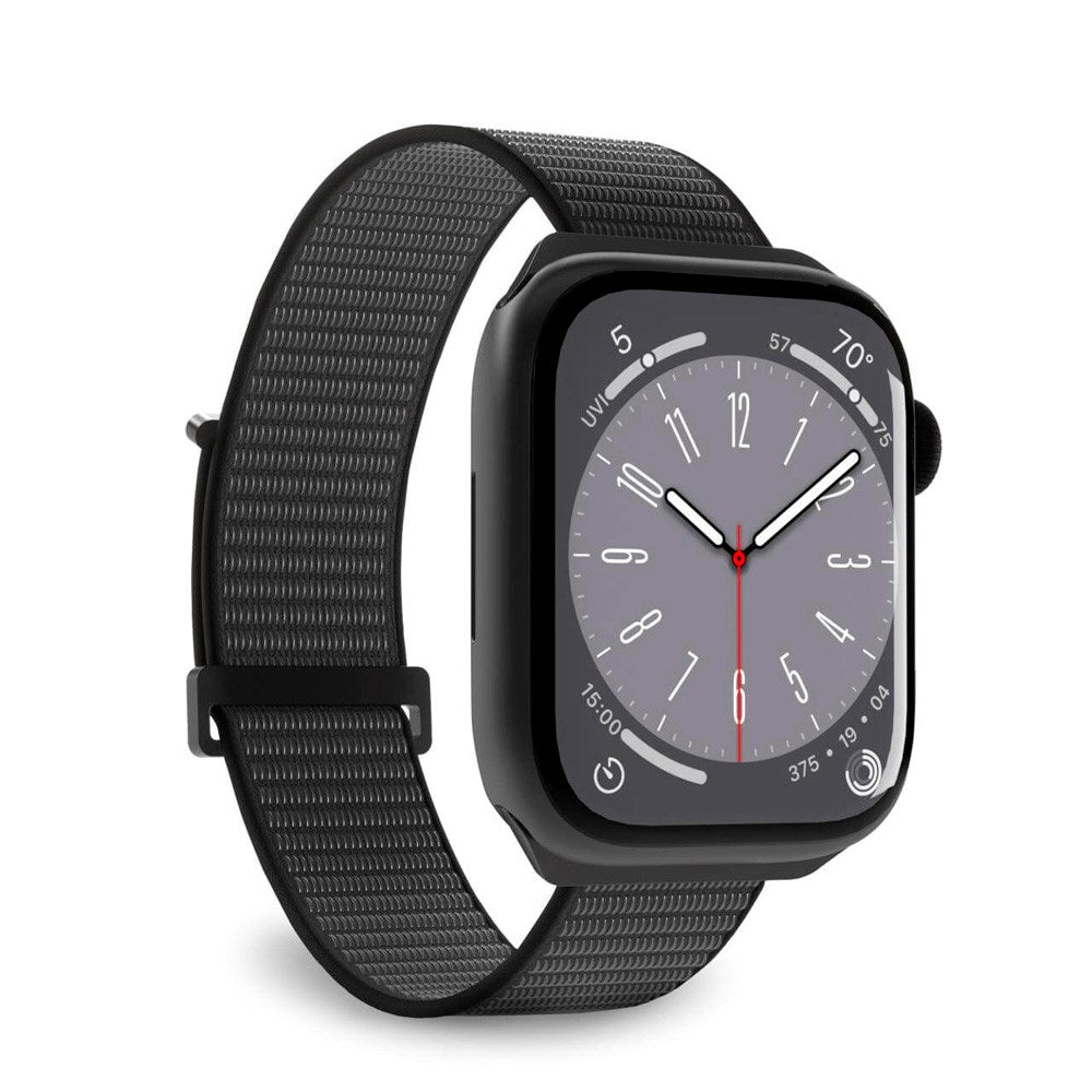 Apple Watch (42/44/SE/45/46/49mm) PURO SPORT Nylon Rem - Sort