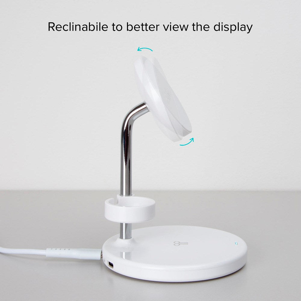 SBS 3-i-1 Magnetisk Trådløs Oplader - MagSafe Kompatibel - Hvid