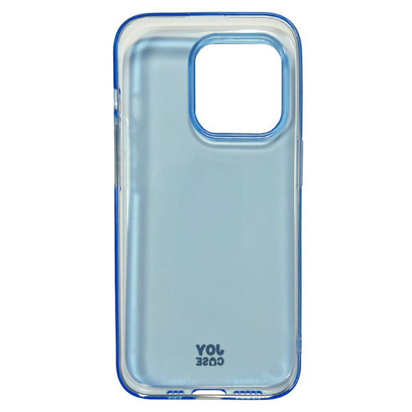 iPhone 14 Pro Joy Case Fleksibelt Plastik Cover - Gennemsigtig / Blå