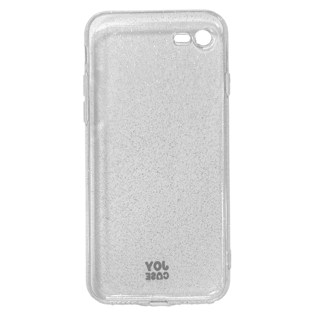 iPhone SE (2022 / 2020) / 8 / 7 Joy Case Hybrid Glitter Cover - Gennemsigtig / Sølv