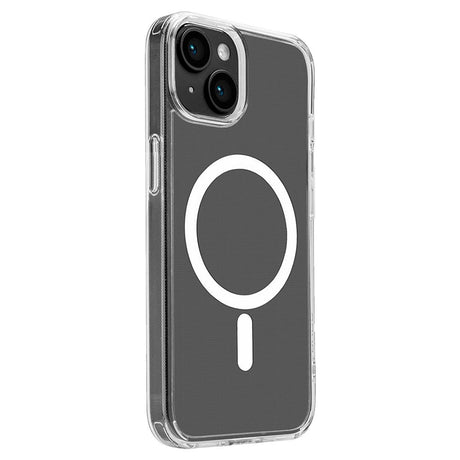 iPhone 15 Puro Lite Mag Cover - MagSafe Kompatibel - Gennemsigtig / Hvid