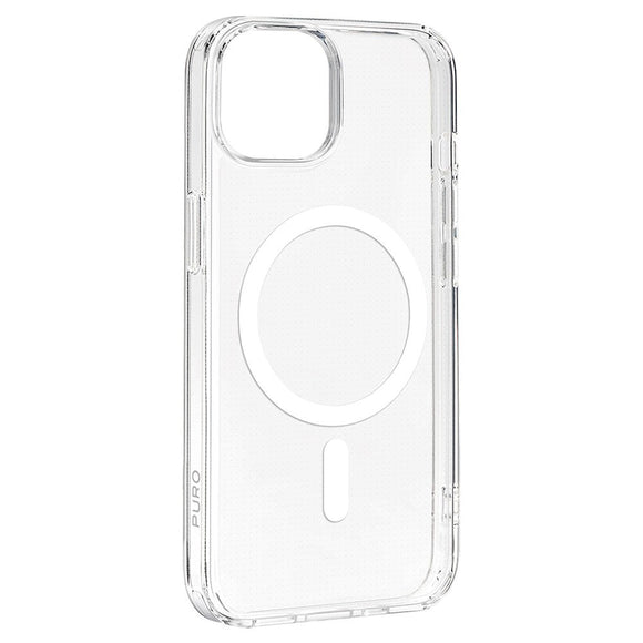 iPhone 15 Puro Lite Mag Cover - MagSafe Kompatibel - Gennemsigtig / Hvid