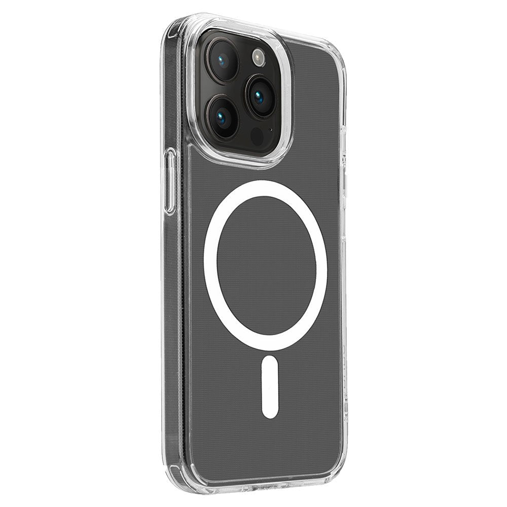 iPhone 15 Pro Puro Lite Mag Cover - MagSafe Kompatibel - Gennemsigtig / Hvid