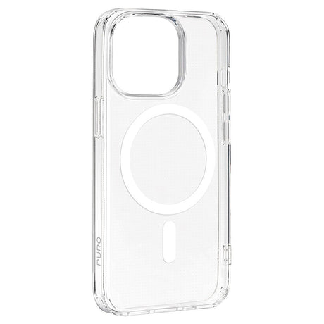 iPhone 15 Pro Puro Lite Mag Cover - MagSafe Kompatibel - Gennemsigtig / Hvid