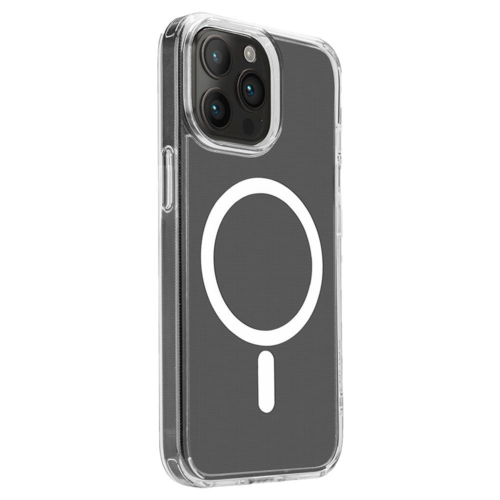 iPhone 15 Pro Max Puro Lite Mag Cover - MagSafe Kompatibel - Gennemsigtig / Hvid