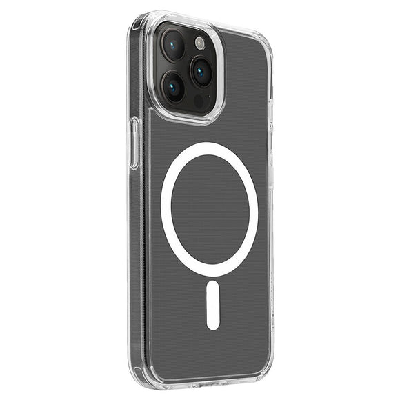 iPhone 15 Pro Max Puro Lite Mag Cover - MagSafe Kompatibel - Gennemsigtig / Hvid