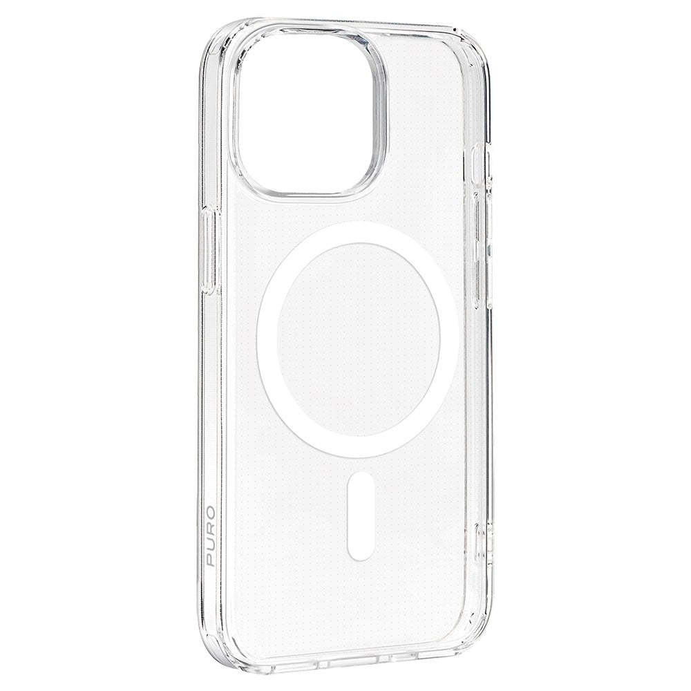 iPhone 15 Pro Max Puro Lite Mag Cover - MagSafe Kompatibel - Gennemsigtig / Hvid