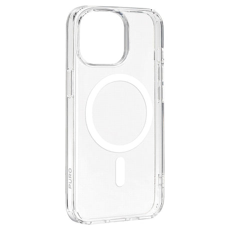 iPhone 15 Pro Max Puro Lite Mag Cover - MagSafe Kompatibel - Gennemsigtig / Hvid