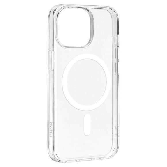 iPhone 15 Pro Max Puro Lite Mag Cover - MagSafe Kompatibel - Gennemsigtig / Hvid