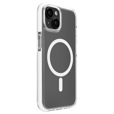iPhone 15 Puro Lite Mag Pro Cover - MagSafe Kompatibel - Gennemsigtig / Hvid