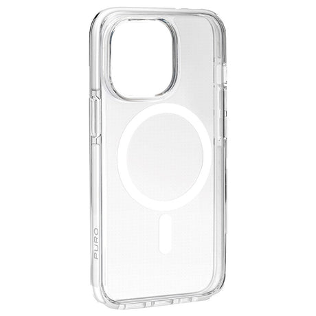 iPhone 15 Pro Puro Lite Mag Pro Cover - MagSafe Kompatibel - Gennemsigtig / Hvid