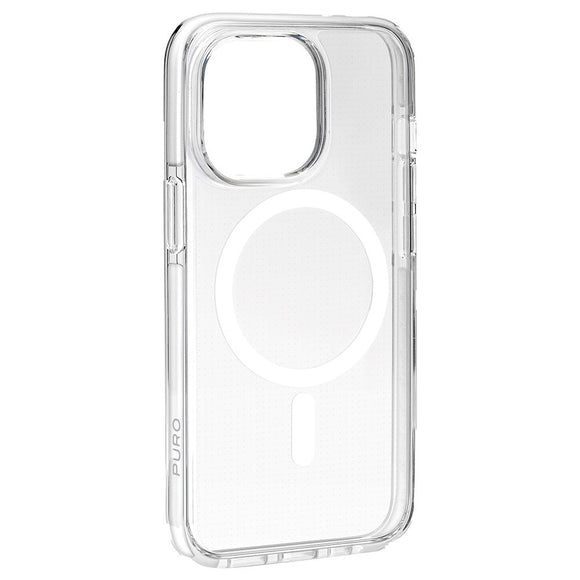 iPhone 15 Pro Puro Lite Mag Pro Cover - MagSafe Kompatibel - Gennemsigtig / Hvid