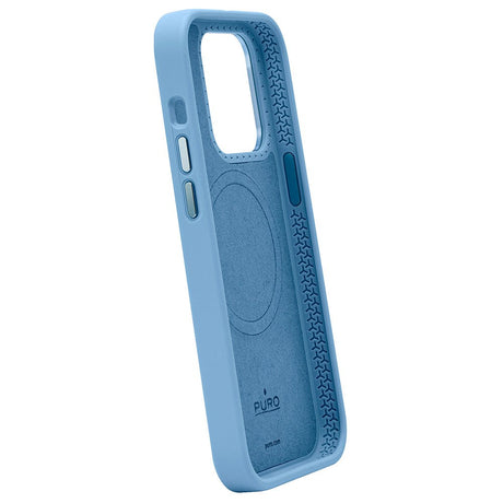 iPhone 15 Puro Icon Mag Pro Silikone Cover - MagSafe Kompatibel - Lyseblå
