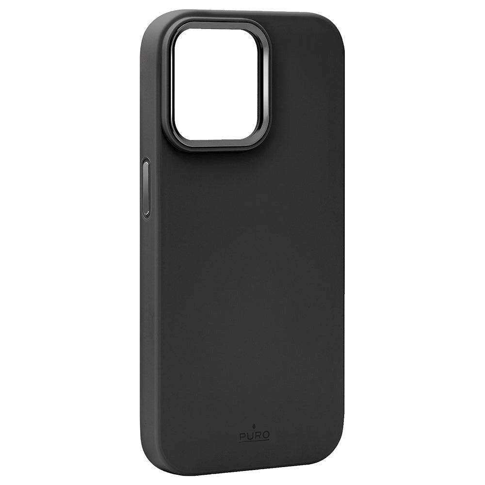 iPhone 15 Pro Puro Icon Mag Pro Silikone Cover - MagSafe Kompatibel - Sort