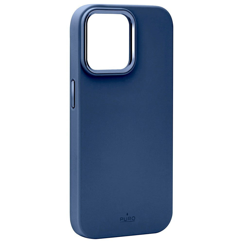iPhone 15 Pro Puro Icon Mag Pro Silikone Cover - MagSafe Kompatibel - Mørkeblå