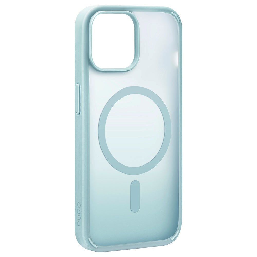 iPhone 15 Puro Gradient Cover - MagSafe Kompatibel - Gennemsigtig / Lysegrøn