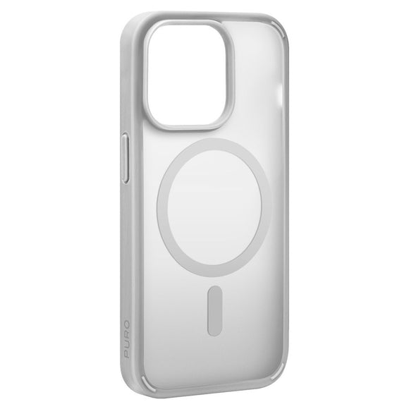 PURO GRADIENT MagSafe Cover - iPhone 16 Pro - Gennemsigtig/Grå