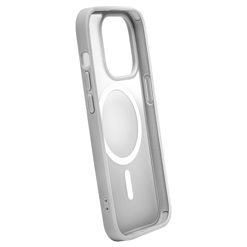 iPhone 15 Pro Puro Gradient Cover - MagSafe Kompatibel - Gennemsigtig / Grå