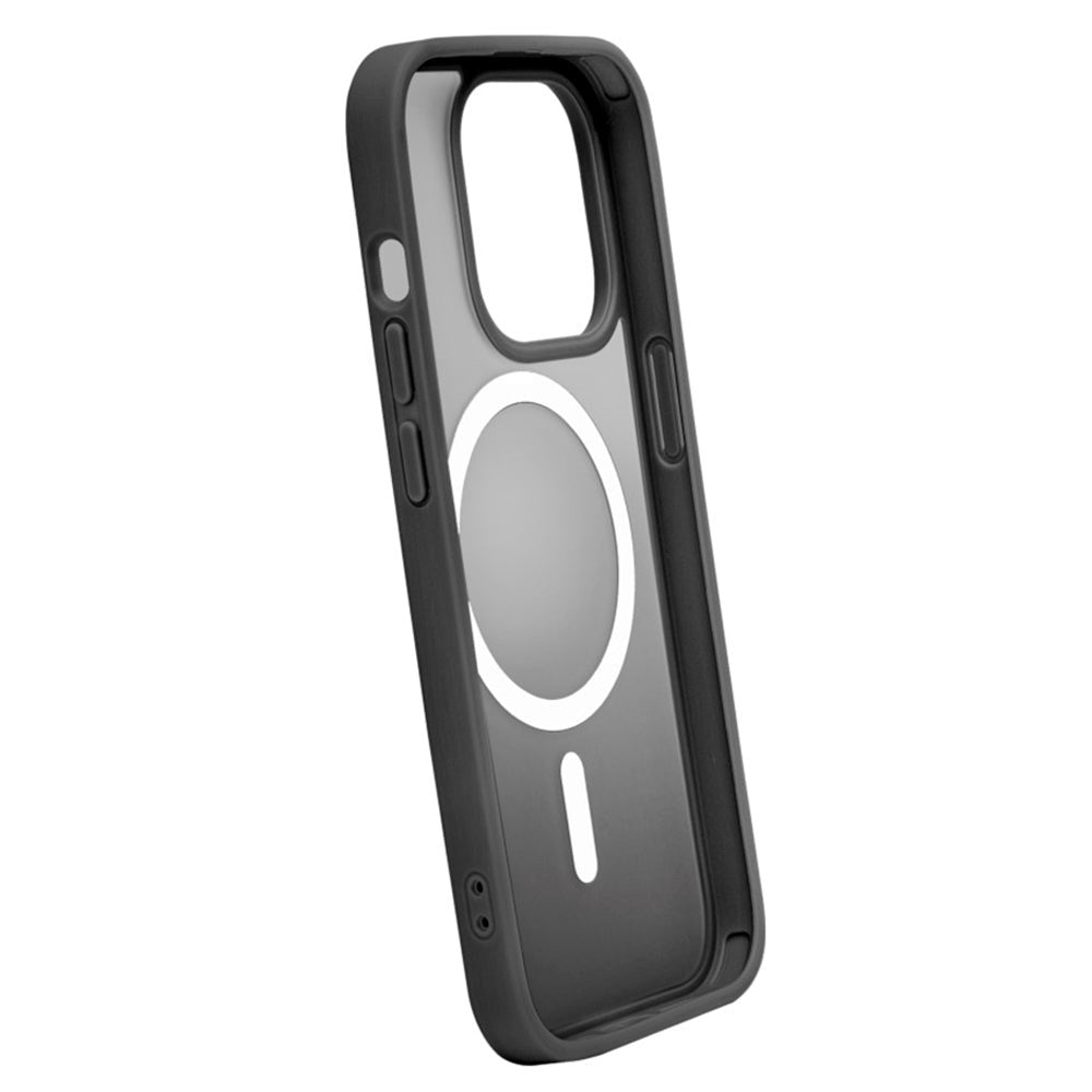 iPhone 15 Puro Gradient Cover - MagSafe Kompatibel - Gennemsigtig / Sort