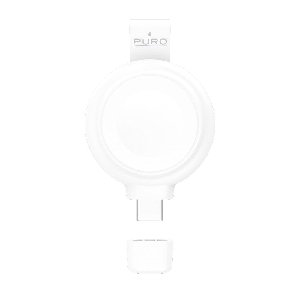 Puro Power Go Mini Trådløs Oplader til Apple Watch & AirPods Pro - USB-C - Hvid
