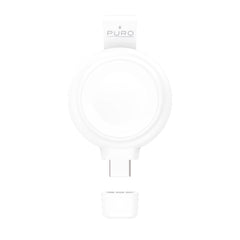 Puro Power Go Mini Trådløs Oplader til Apple Watch & AirPods Pro - USB-C - Hvid
