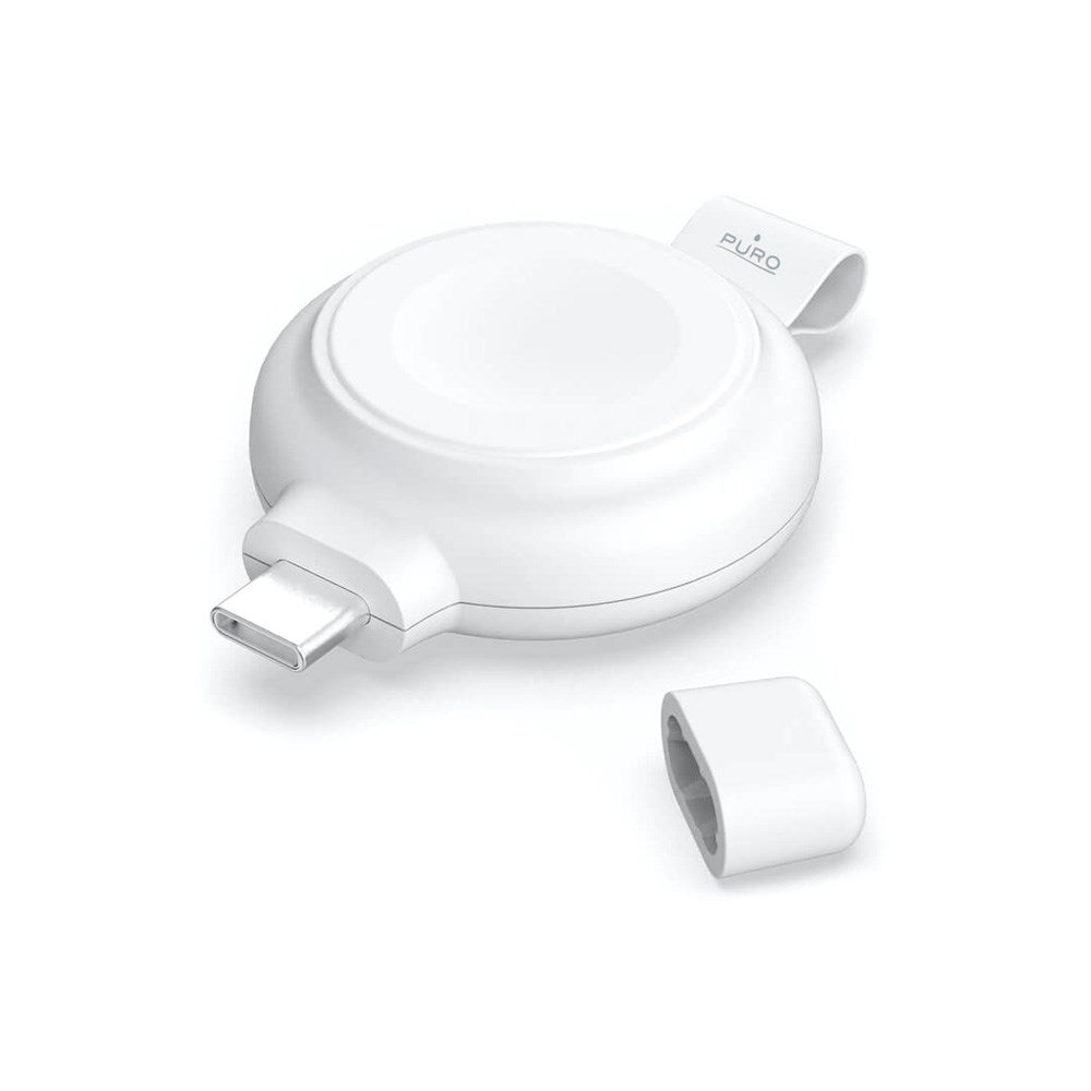 Puro Power Go Mini Trådløs Oplader til Apple Watch & AirPods Pro - USB-C - Hvid