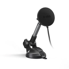 SBS Mobilholder til Forrude og Instrumentbræt m. Teleskopisk Arm - MagSafe Kompatibel - Sort