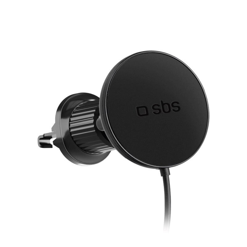 SBS Mobilholder til Bil m. Trådløs Opladning - MagSafe Kompatibel - Sort