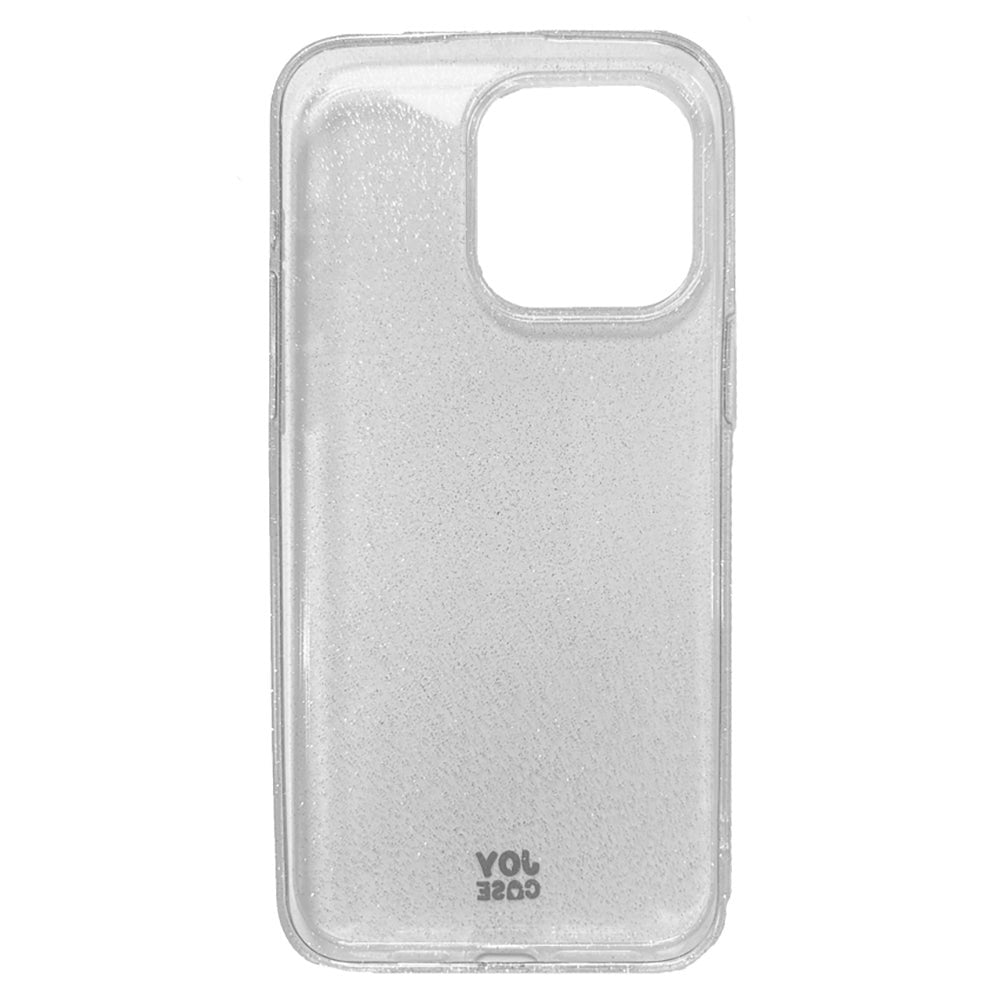 iPhone 15 Pro Max Joy Case Hybrid Glitter Cover - Gennemsigtig / Sølv