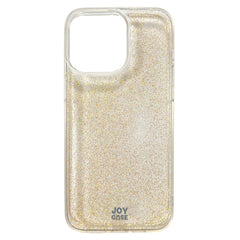 iPhone 15 Pro Max Joy Case Hybrid Glitter Cover - Gennemsigtig / Guld