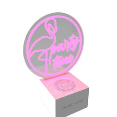 MUSIC HERO Neon Trådløs Bluetooth Højtaler m. LED Lys - Pink