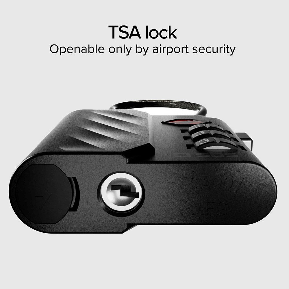 TSA-Hængelås Kompatibel m. Apple FindMy - GPS & Bluetooth Tracker - Sort
