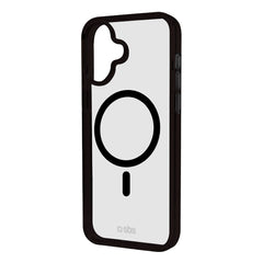 SBS iPhone 16 Mag Frame Cover - MagSafe Kompatibel - Gennemsigtig / Sort