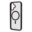 SBS iPhone 16 Mag Frame Cover - MagSafe Kompatibel - Gennemsigtig / Sort