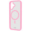 SBS iPhone 16 Mag Frame Cover - MagSafe Kompatibel - Gennemsigtig / Lyserød