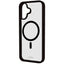SBS iPhone 16 Plus Mag Frame Cover - MagSafe Kompatibel - Gennemsigtig / Sort
