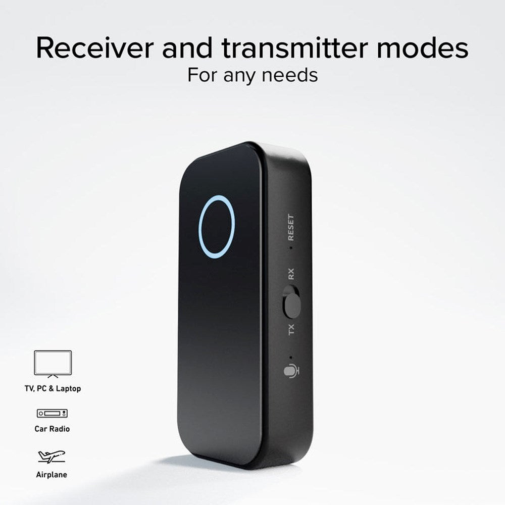 Jaz 2-i-1 RX / TX Trådløs Lydadapter m. Jackstik - Sort